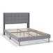 Estructura de Cama tapizada Esther 150x190 Gris Claro
