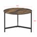 Mesa de centro Køge redonda MDF/metal 60x60 Madera