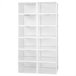 Pack 12 cajas zapatos plástico apilables y antivuelco Max Home Blanco