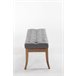 Banco Recibidor Ramses En Tela & Madera Clara 120x38 Gris