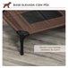 Cama Elevada para Mascotas Acero, Tela Oxford PawHut Marron