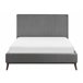 Beliani Cama Terciopelo BAYONNE 151x212 Gris Claro