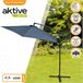 Parasol excéntrico banana 300 cm gris mástil aluminio Aktive Garden Gris