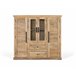 Alacena fabricada en madera maciza de mango con dos puertas centrales Marron