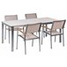 Beliani Conjunto de comedor COSOLETO/GROSSETO Blanco/ Beige