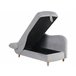 Beliani Chaise longue Terciopelo MERI Gris Claro