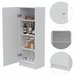 Aparador Belleria, Estilo Minimalista con 4 Estantes Blanco