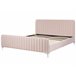 Beliani Cama Terciopelo LUNAN 186x215 Beliani Cama Terciopelo LUNAN 186x215 Rosa Talco