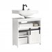 Mueble para Debajo del Lavabo 3 Estante 1 Puerta BZR61-W SoBuy Blanco