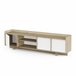Mueble tv 180cm 3 puertas roble y blanco CLAP Roble