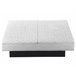 Beliani Cama de agua Piel NANTES 188x237 Gris Claro