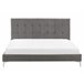 Beliani Cama con somier Terciopelo AMBERT 168x212 Gris