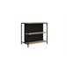 Mesa fija alta con estantes SAGI Negro/ Madera