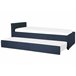 Beliani Cama con somier Poliéster MARMANDE 86x214 Azul Marino