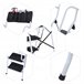 Escalera Plegable Metal, Acero HOMCOM Blanco/ Negro