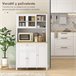 Alacena de Cocina MDF HOMCOM, hogar - cocina Blanco