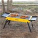 Aktive Barbacoa carbón plegable acero bandejas laterales Amarillo