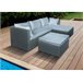 Muebles de jardín bajos en resina tejida Gris