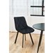 4x Silla tapizada capitoné de terciopelo SJ.33 Negro