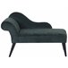 Beliani Chaise longue izquierdo Terciopelo BIARRITZ Verde Oscuro