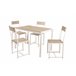 Conjunto de mesa y sillas COMET Natural/ Blanco