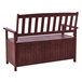 Beliani Banco Madera de acacia SOVANA Rojo