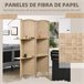 Biombo Fibra de Papel HOMCOM, hogar - decoración Marron
