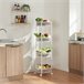 [en.casa] Carrito de cocina Sørreisa plegable con 4 cestas Blanco