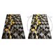 Alfombra GLOSS moderno 400B 86 elegante glamour art deco 3D 280x370 Negro