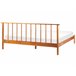 Beliani Cama con somier Madera de pino BARRET 196x209 Marron