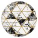 Alfombra EMERALD exclusivo 1020 circulo - glamour 160x160 Negro