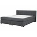 Beliani Cama continental Poliéster ADMIRAL 190x210 Gris Oscuro
