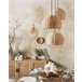 Beliani Lámpara colgante DRINO Natural