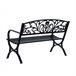 Banco de Jardín Hierro Outsunny 127x60 Negro