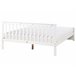 Beliani Cama Madera de pino OLENDON 169x206 Blanco