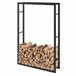 Soporte para leña Täby acero 100 Negro