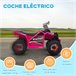 Quad Eléctrico PP, Metal HOMCOM Rosa