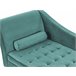 Beliani Chaise longue Terciopelo PESSAC Azul/ Verde