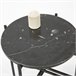 Mesa Auxiliar Redonda Bombai, Marmol Negro Negro
