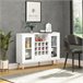 Aparador Melamina, Madera, Vidrio HOMCOM 100 Blanco