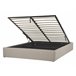 Beliani Cama con somier Poliéster DINAN 147x214 Beige