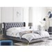 Beliani Cama con somier Terciopelo FORBACH 194x218 Gris