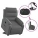 Sillón Elevable Reclinable Gris Oscuro