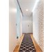 Alfombra de pasillo con refuerzo de goma  Enrejado Trébol marroq 80x820 Marron