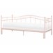 Beliani Cama nido Acero TULLE Rosa Talco