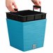 Macetero con depósito, colección FURU de 7,5 L Azul