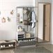 Conjunto Muebles de Entrada Tablero de partículas HOMCOM 90 Gris