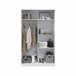 Armario TREVI puertas correderas 120x200cm blanco brillo Blanco Brillo