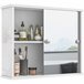 Armario con Espejo MDF, Vidrio kleankin, hogar - baño Blanco