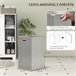 Armario de Baño MDF HOMCOM, hogar - baño Blanco